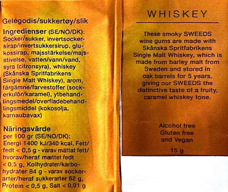 SWEEDS - Vingummi m. whiskeysmag