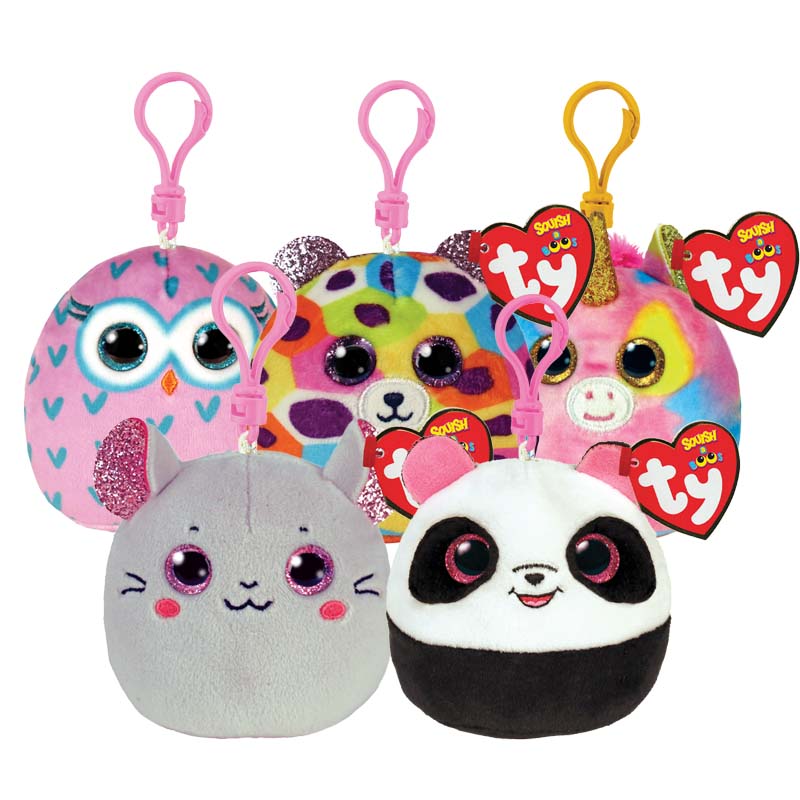 TY - Squishy Beanies nøgleringe, assorteret