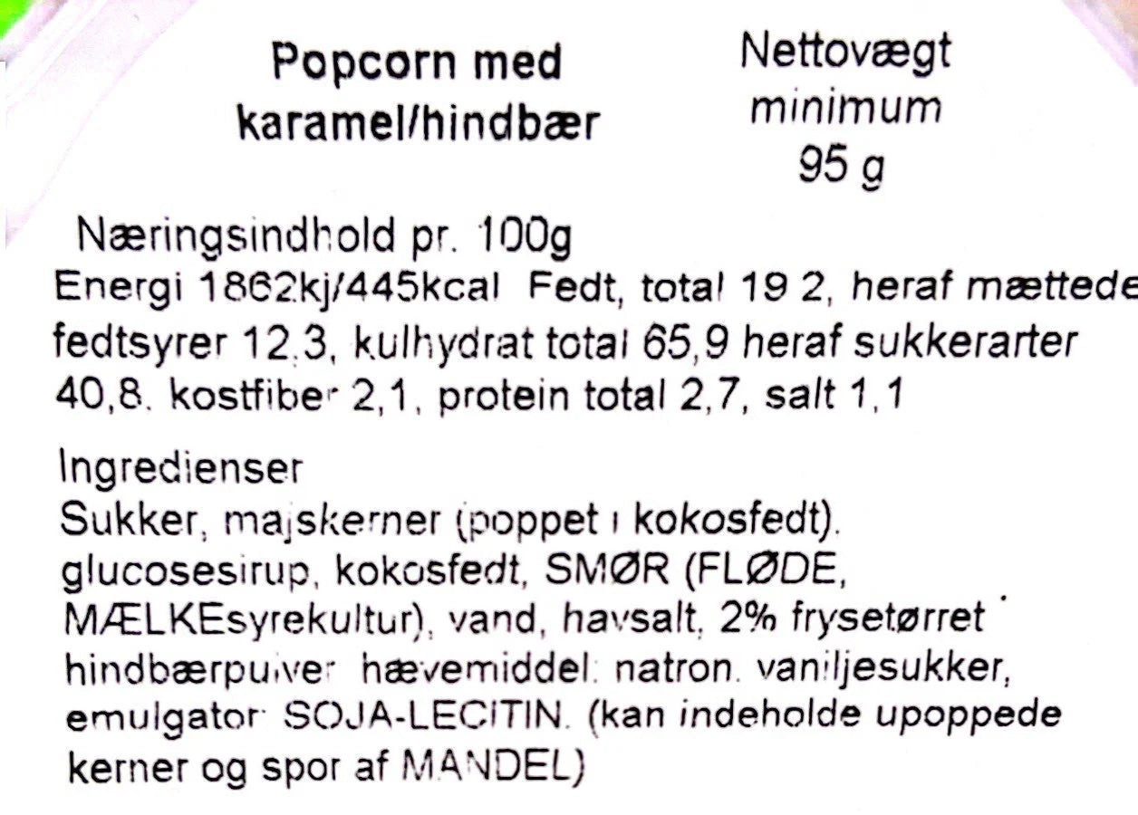 NoCrap - Popcorn m. hindbær & karamel