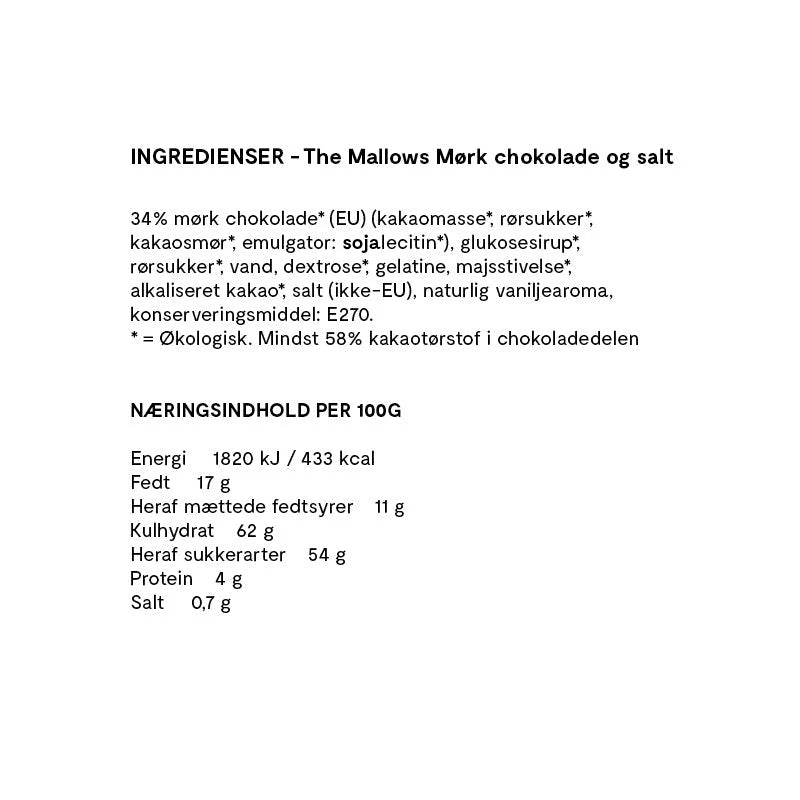 The Mallows - Skumfidus m. havsalt & mørk chokolade