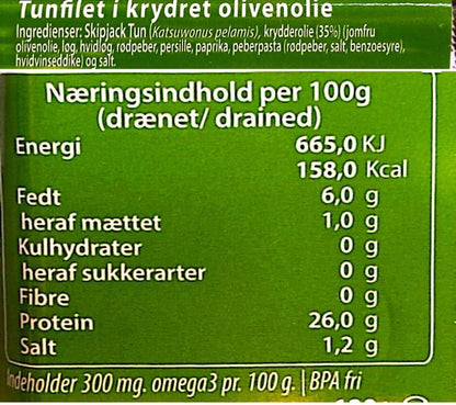 GRØNDALS - Tunfilet i krydret olivenolie