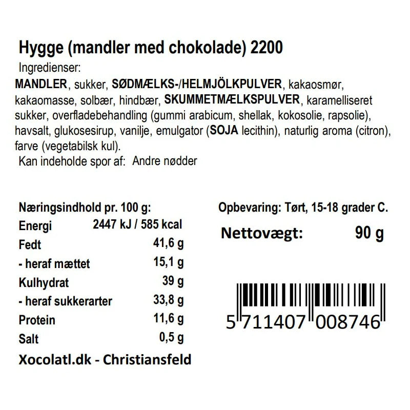 Xocolatl - "Hygge" - Mandler med chokolade