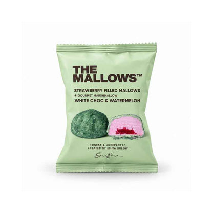 The Mallows jordbærfyldt skumfidus med vandmelon og hvid chokolade